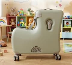 子供が乗れるキャリーケース キッズトラベル M くすみグリーン 旅行 帰省のサムネイル