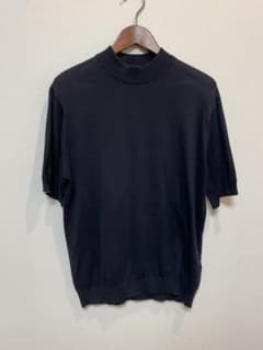 JOHN SMEDLEY 半袖ニット モックネック ネイビー M 正規品 - メルカリ