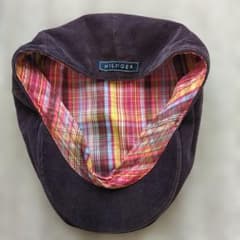 TOMMYHILFIGER チャコール コーデュロイ ハンチング帽