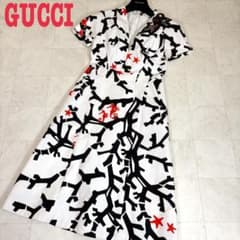 GUCCIグッチ サンゴ タツノオトシゴ Vネックワンピース　激レア　ランウェイ m27096345604_1.jpg?1779333148