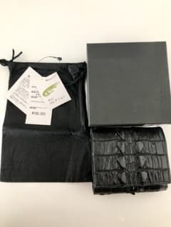 【新品未使用☆】ヘンローン　クロコダイル　Wホックコンパクト財布　ワニ革のサムネイル