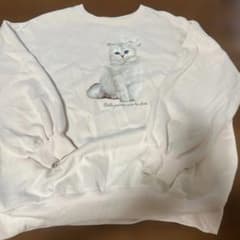 猫プリント スウェット トレーナーのサムネイル