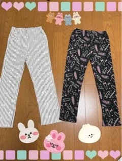 早い者勝ち！女の子♡裏起毛ズボン♡2点セット130センチのサムネイル
