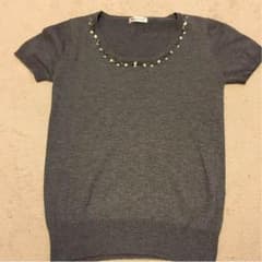アンナルナ ビジュー ニット 半袖ニットのサムネイル