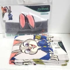 주토피아 ZOOTOPIA 수건 × 2 헤어 밴드 세트 신품 미사용