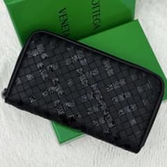 極美品BOTTEGAVENETA ボッテガ パイソン イントレチャート 長財布