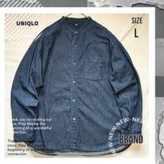 Thumbnail of UNIQLO　ユニクロ オーバーデニムスタンドカラーシャツ インディゴブルー