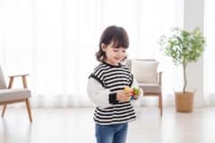 キッズ ボーダー柄トップス 長袖 重ね着風 女の子 100のサムネイル