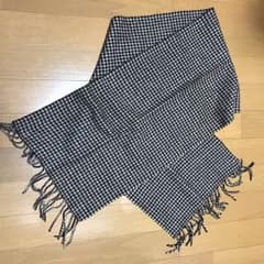 マフラー ウール100% wool 千鳥模様 ブラウンのサムネイル