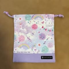 【未使用】Colorful Candy Style 巾着袋 ユニコーン柄のサムネイル
