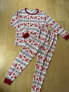 【メンズ】クリスマス　トナカイ柄 パジャマ 上下セット