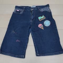 ☆専用☆　ANGEL BLUE　　デニムハーフパンツ　160 女の子のサムネイル