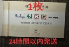 1枚 エイチツーオーリテイリング H2O 株主優待のサムネイル