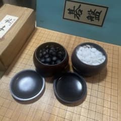 値下げOK】碁盤+碁石セット硬質ガラス碁石 昭和•平成レトロ - メルカリ