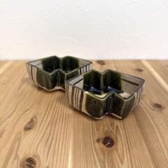 【年代物】美濃焼 織部 作家物? 窯物? 変形鉢 小鉢 年代物】美濃焼 織部 作家物? 窯物? 変形鉢 小鉢 - メルカリ