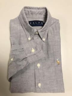 【最終価格！処分予定】ラルフローレン　長袖ボタンダウンシャツ（サイズ7／グレー）のサムネイル
