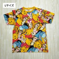 くまのプーさん 総柄Tシャツ Lサイズ ディズニーランドのサムネイル