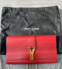 YSL イヴサンローラン クラッチバッグ311213 赤 - メルカリ