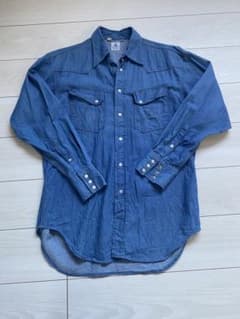Wrangler ダークブルー デニムシャツ 長袖のサムネイル