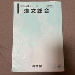 河合塾 2025 基礎シリーズ 漢文総合のサムネイル