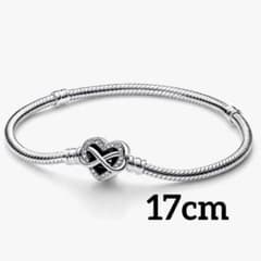 PANDORA パンドラ インフィニティ ハート シルバーブレスレット 17cmのサムネイル