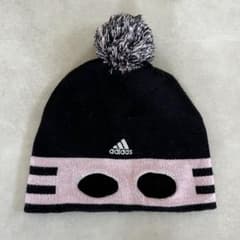ダ*ト様 【adidas】ニット帽 フリーサイズ 黒/ピンクのサムネイル