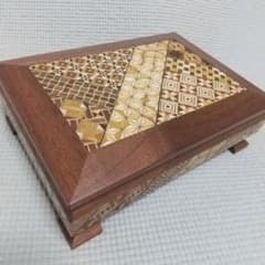 美品／高級木材ウォールナット ７寸ダイヤ型宝石箱 21.5cm 美品／高級木材ウォールナット 7寸ダイヤ型宝石箱 21.5cm - メルカリ