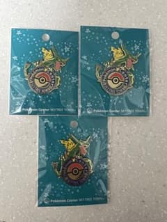 ポケモンセンター スカイツリータウンロゴピンズ ピカチュウ レックウザ　3個のサムネイル