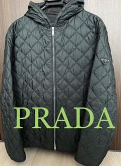美品】PRADA キルティングダウンジャケット カーキ L - メルカリ
