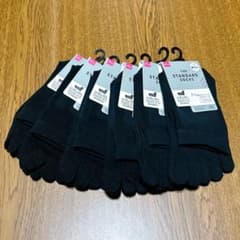 5本指ソックス レギュラー丈 ブラック 6足セット 新品 DAISO - 4