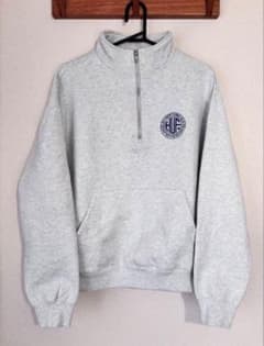 HUF グレー XXL サイズ ハーフジップ トレーナー - メルカリ