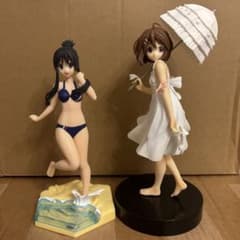 セット けいおん 平沢唯 SQフィギュア プレミアム 日傘 白 秋山澪
