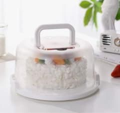 タイムセール⭕️ケーキドーム 透明カバー付き キャリーケースBOXのサムネイル