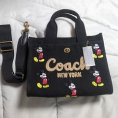 Coachカーゴトート26 ミッキーマウスコラボ 黒 - メルカリ
