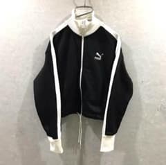 期間限定値下げPUMA トラックジャケット ジャージ ショート 黒白 Mサイズのサムネイル