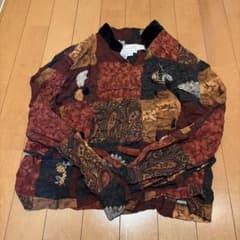 karin stevens 長袖 パッチワーク風 花柄シャツのサムネイル