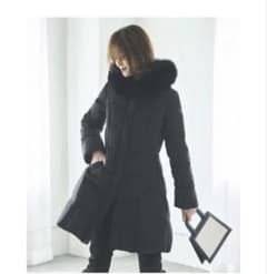 フォックスファーバッスルスタイルダウンコート ブラックXL - メルカリ