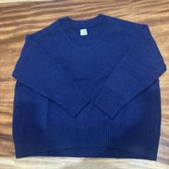 Kurihara harumi ネイビー Vネックセーター Fサイズのサムネイル