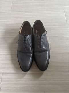 ネイビー　ウィングチップ ビジネスシューズ　本革のサムネイル