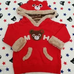 ミキハウス　プッチーパーカー赤のサムネイル