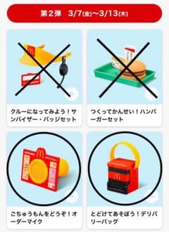 マクドナルドハッピーセットなりきりマクドナルド第2弾のサムネイル