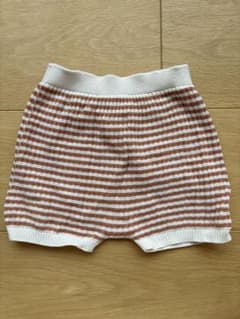 li & me ボトムス 12m ストライプ　ショートパンツ　コットンニットのサムネイル