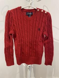 Ralph Lauren ケーブルニット セーター 赤 5のサムネイル