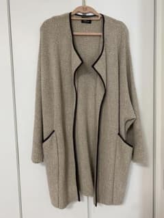 ZARA KNIT ベージュ ロングコート ニットカーディガンEUR Sのサムネイル