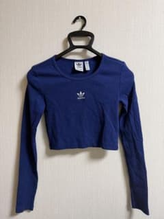 adidas ネイビー クロップド長袖Tシャツのサムネイル