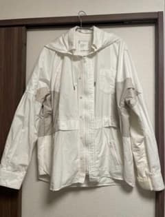 sacai 21ss シャツ ジャケット フーディ パーカー 白 ホワイト - メルカリ