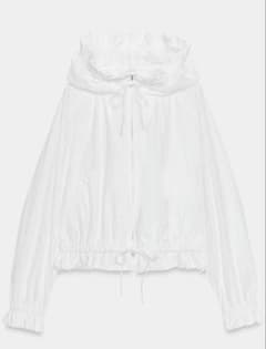 ZARA フリルトリムジップアップジャケット - メルカリ