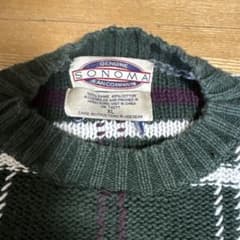 SONOMA JEAN COMPANY チェック柄 ニット セーター XLのサムネイル