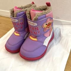 美品アンパンマンスノーブーツ 14.0cm ベビー・キッズ ブーツ パープルのサムネイル