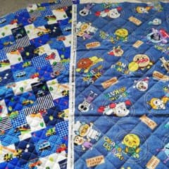 お値下げ　キルティング男の子乗り物&アンパンマンのサムネイル